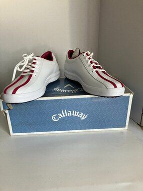 New Callaway Turf Cruiser Women’s Golf Shoe In Pink And White Size 9.5